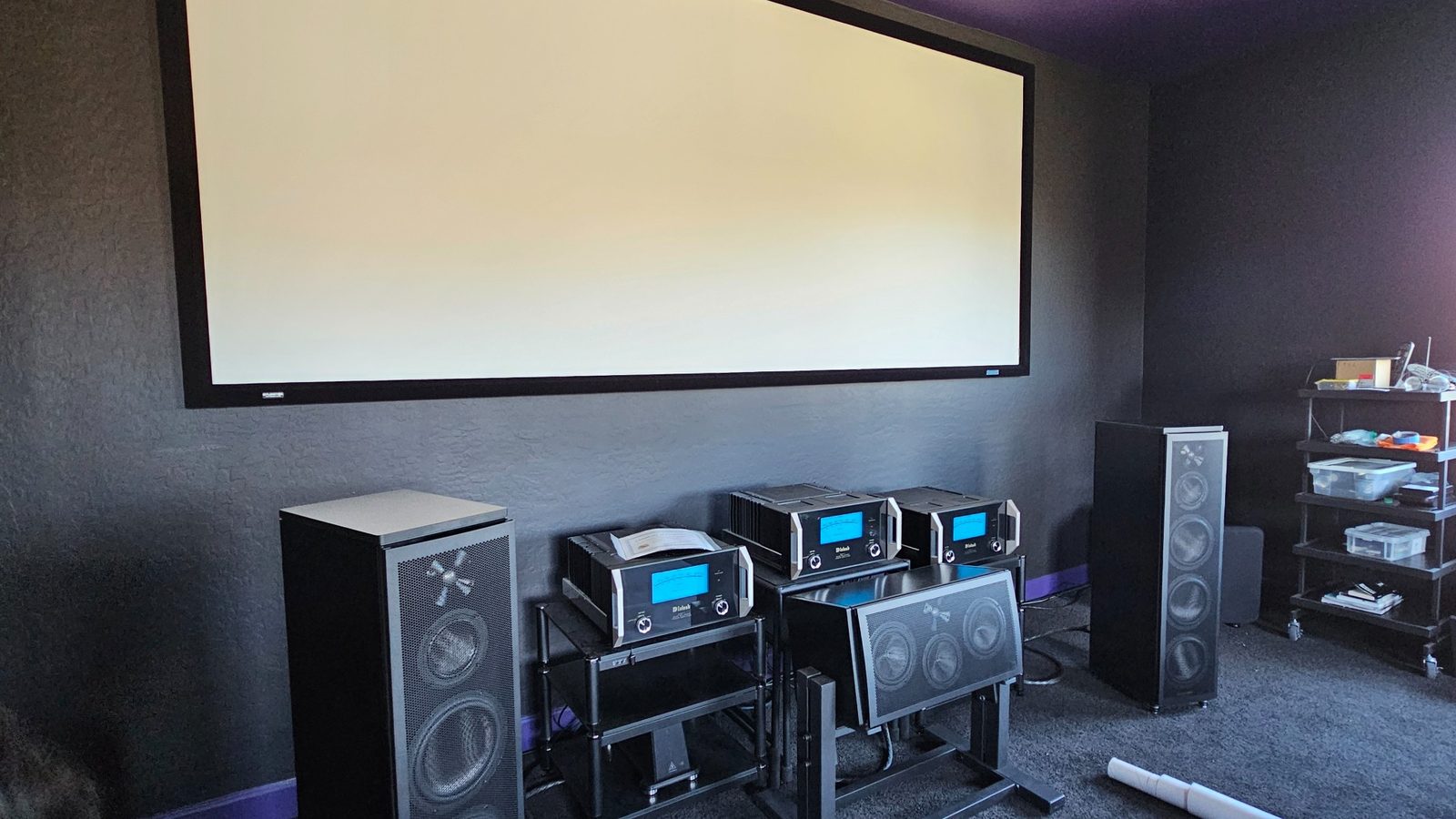 Dedicated theater setup – screen & components