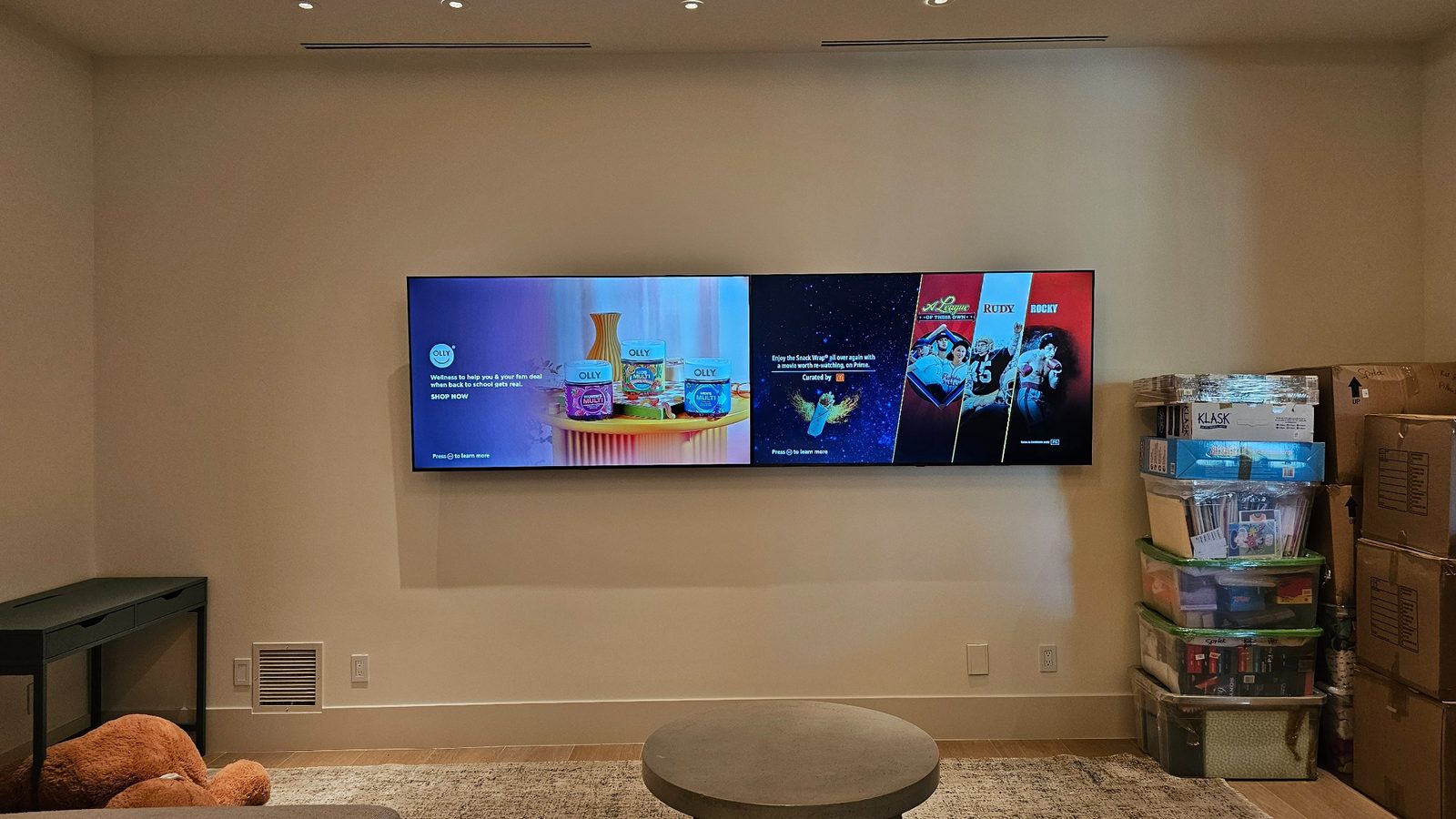 Ultra-wide / dual display mount install